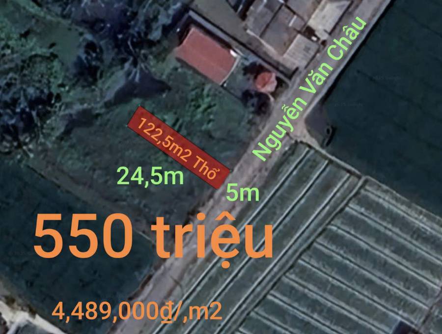 Bán gấp lô đất thổ mặt tiền đường nhựa 5 m giá 550 triệu  - Xã Đức Tân  -  Huyện Tân Trụ  - (ảnh - 0)