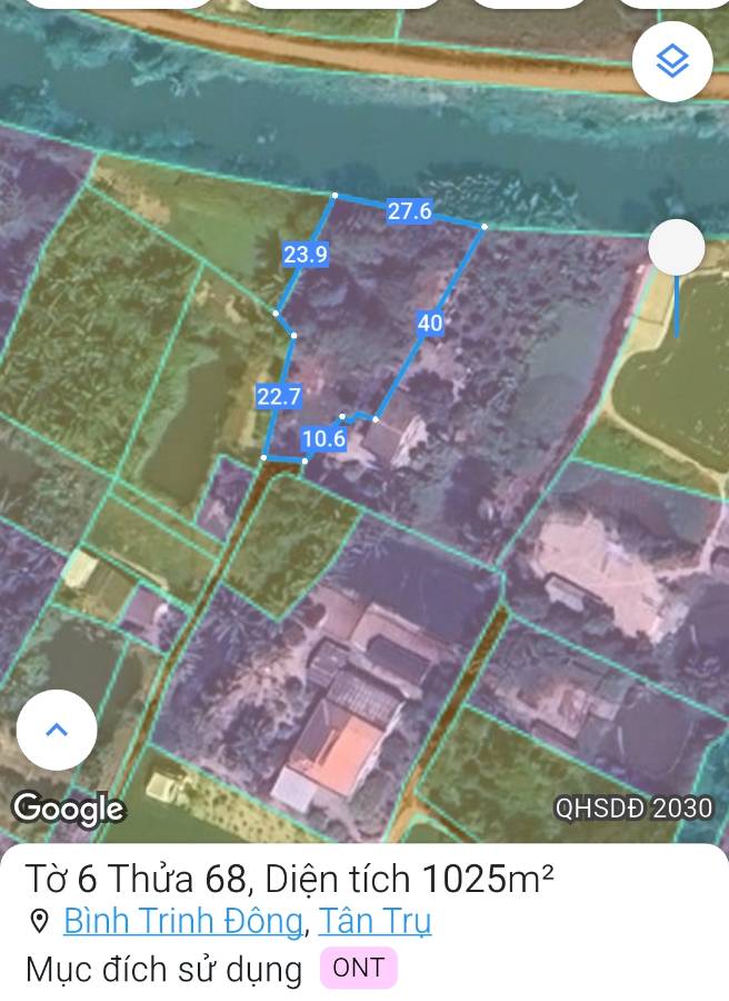 Bán lô đất thổ không dính quy hoạch giá 3,3 tỷ  - Xã Bình Trinh Đông  -  Huyện Tân Trụ  - (ảnh - 2)