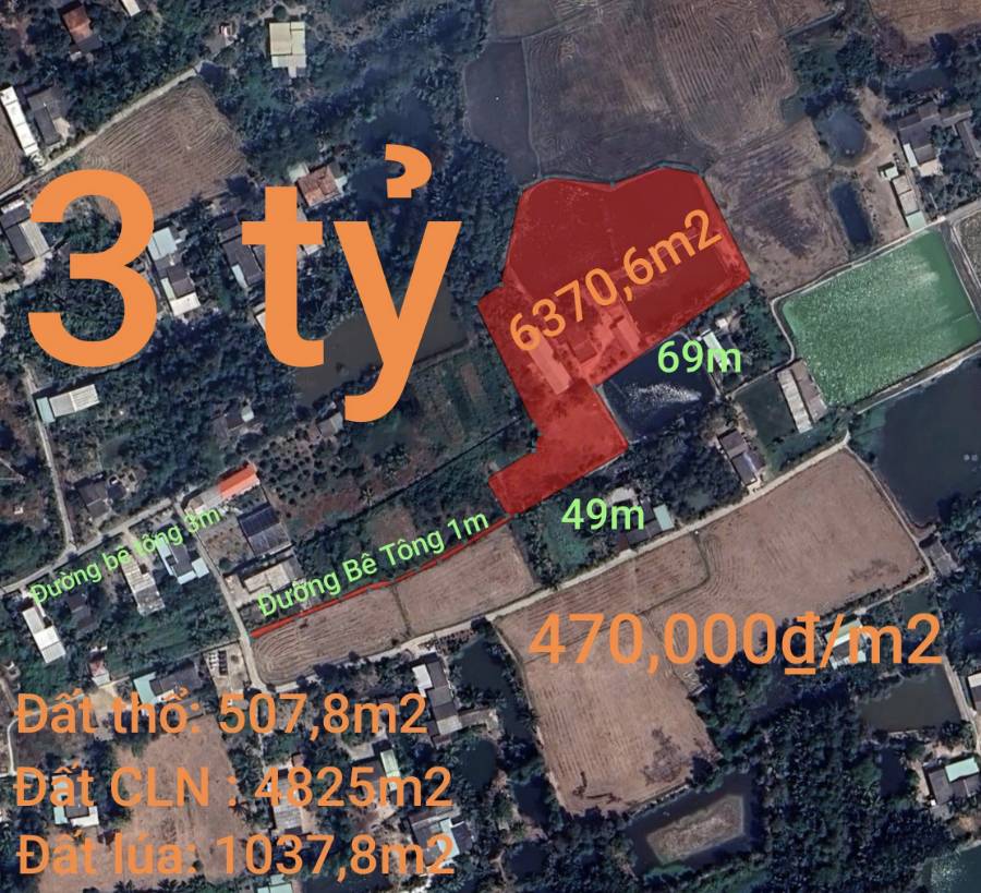 Bán lô nhà không dính quy hoạch giá rẻ 3 tỷ  - Xã Tân Phước Tây  -  Huyện Tân Trụ  - (ảnh - 0)