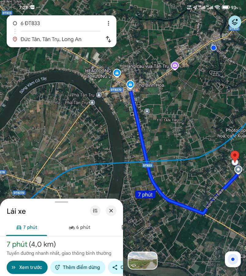 Bán đất lúa chuyển thổ xã Vàm Cỏ gần Quốc Lộ 50B giá 1,6 tỷ  - Xã Đức Tân  -  Huyện Tân Trụ  - (ảnh - 6)
