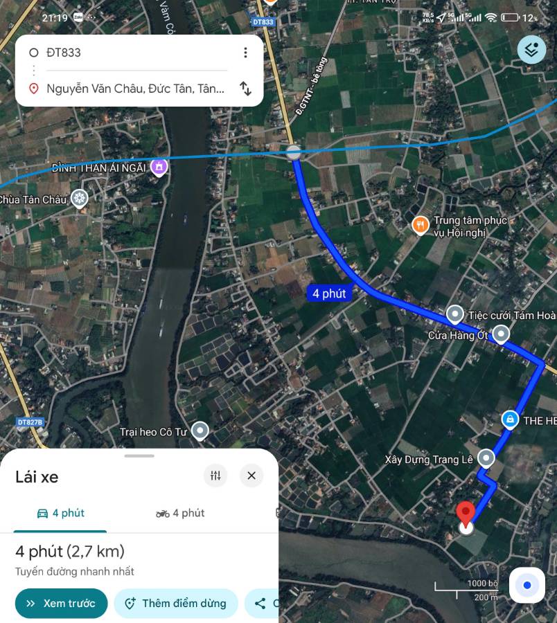 Bán gấp lô đất thổ mặt tiền đường Nguyễn văn Châu giá 500 triệu - Xã Đức Tân  -  Huyện Tân Trụ  - (ảnh - 7)