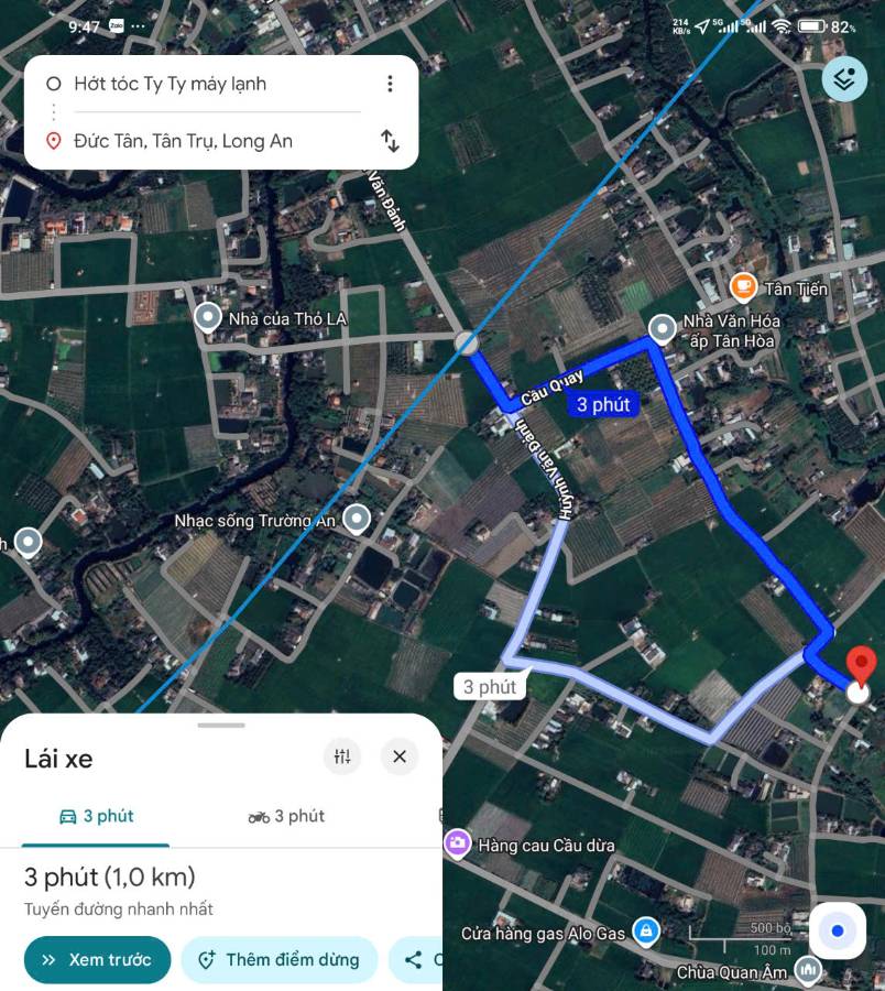 Bán đất thổ lúa làm nhà vườn gần Quốc Lộ 50B giá 850 triệu  - Xã Đức Tân  -  Huyện Tân Trụ  - (ảnh - 7)