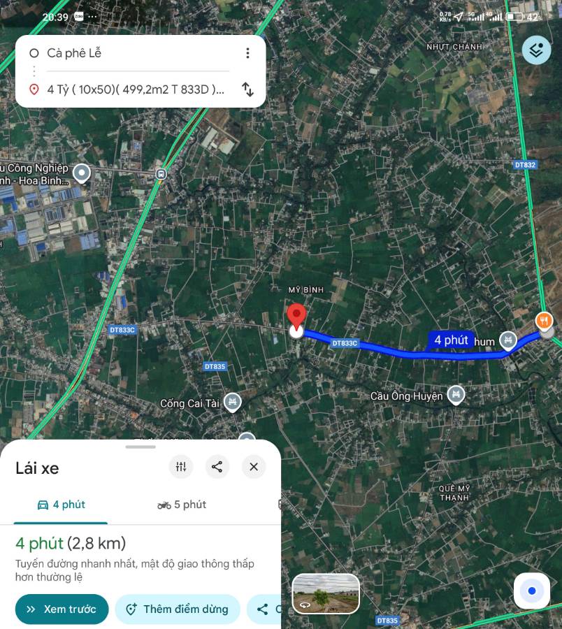 Bán lô đất thổ mặt tiền DT 833D giá 4 tỷ  - Xã Mỹ Bình  -  Huyện Tân Trụ  - (ảnh - 5)