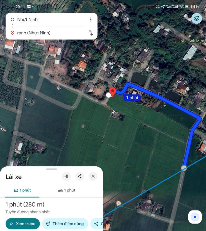 Bán gấp đất lúa xã Vàm Cỏ sát Quốc Lộ 50B giá 1,1 tỷ  - Xã Nhựt Ninh  -  Huyện Tân Trụ  - (ảnh - 5)