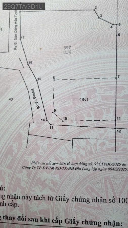 Đất 880m thổ cư222m Nữ dân công giá 13 tỉ  - Xã Vĩnh Lộc A  -  Huyện Bình Chánh  - (ảnh - 0)