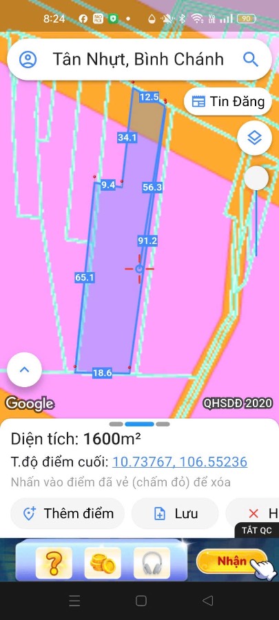 Bán đất - Xã Tân Nhựt  -  Huyện Bình Chánh  - 1630m² - 50tỷ - (ảnh - 1)