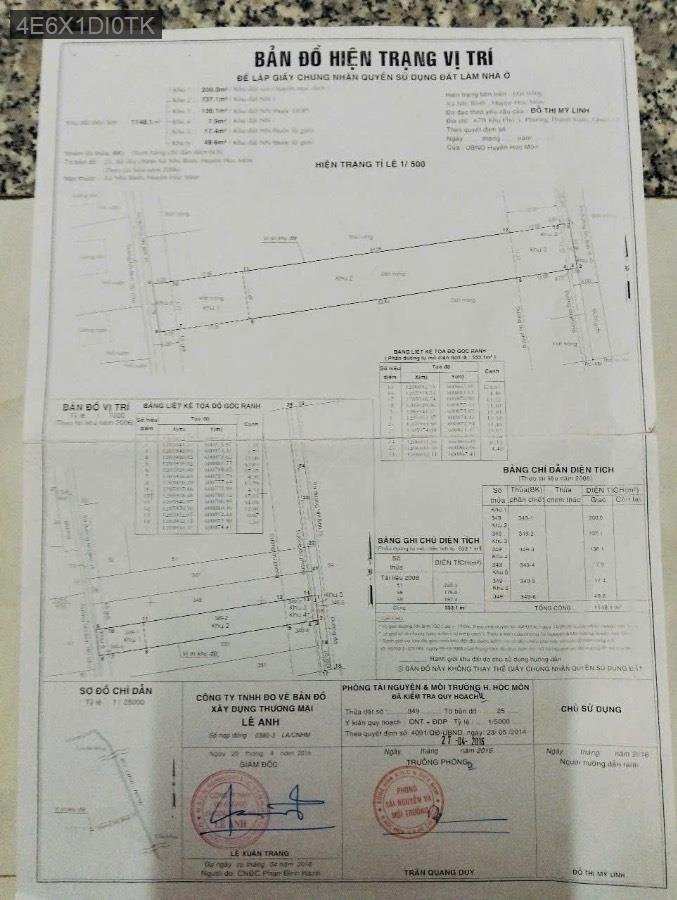 Bán đất Nhị Bình Hóc Môn  - Huyện Hóc Môn - Tp Hồ Chí Minh - (ảnh - 0)