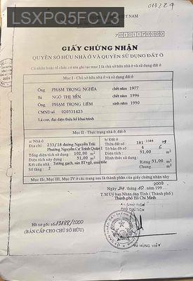 chính chủ cần bán nhà hẻm xe ô tô nở hậu số 215L Nguyễn Trãi, quận 1 - Phường Nguyễn Cư Trinh  -  Quận 1 