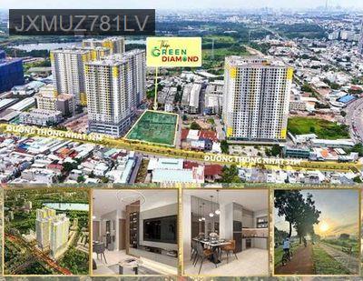 Bán Căn hộ chung cư Green Diamond, 52m2, 2PN 2WC tại Đại lộ Thống Nhất - Phường Đông Hòa  -  Thị xã Dĩ An 