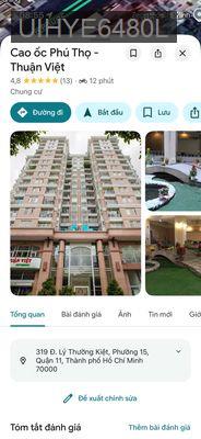 🏢 CHÍNH CHỦ BÁN CĂN HỘ 121,8m²+ 1 CHỔ ĐỂ Ô TÔ , SỔ HỒNG – GIÁ 7,8 TỶ - Phường 15  -  Quận 11 