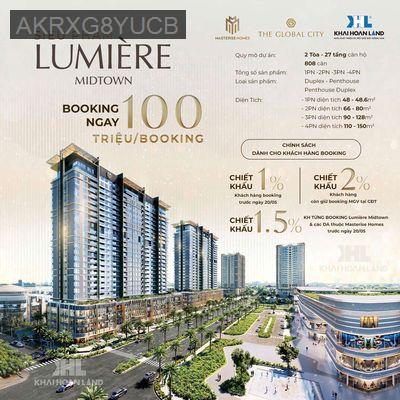 GIỎ HÀNG CĂN HỘ LUMIERE MIDDTOWN NGAY TRUNG TÂM KĐT GLOBAL CITY Q2 - Phường An Phú  -  Quận 2 