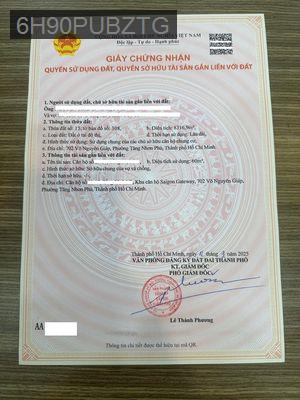 Bán Căn hộ Sài Gòn Liền Kề Tuyến Metro - Phường Hiệp Phú  -  Quận 9 