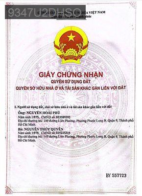 Bán đất Tân Phú tương lại ra mặt tiền rộng 60m - Phường Tân Phú  -  Quận 9 