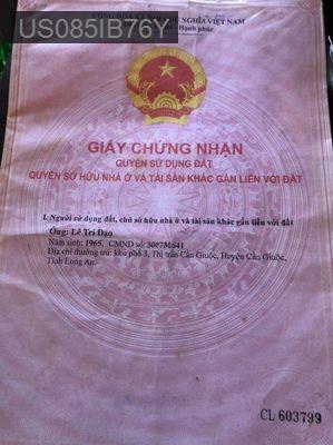 Bán đất - Thị trấn Cần Giuộc  -  Huyện Cần Giuộc  - 814m² - 3tỷ