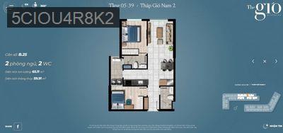 Chính chủ bán The Gió view sông 2pn chưa tới 48tr/m2 tất cả thuế phí. - Phường Bình An  -  Thị xã Dĩ An 