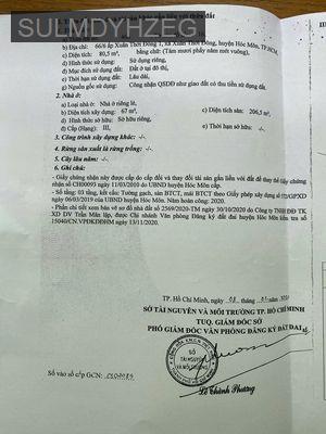 CẦN BÁN NHÀ - Xã Xuân Thới Đông  -  Huyện Hóc Môn 