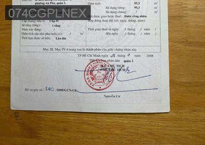 Bán nhà cấp 4 khu Thảo Điền, P. An Phú, quận 2, dt 95m2 giá 131tr/m2 - Phường An Phú  -  Quận 2 