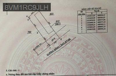 Lô đất cách cụm trường MG,TH,PTTH 50m, cách chợ 150m hướng ĐN ô tô 6m - Xã Tân Long  -  Huyện Phú Giáo 