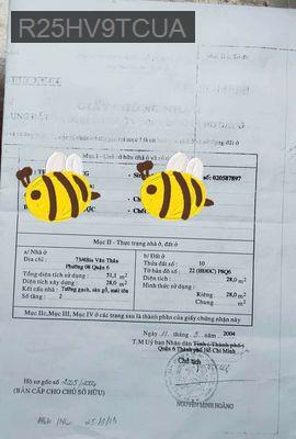 Bán nhà Shr Đường Văn Thân, Quận 6 - Phường 8  -  Quận 6 