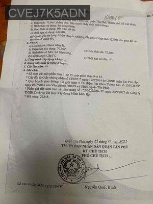 Hàng Hiếm 6M ngang HH 1% ae nhân đủ - Phường Tân Thới Hoà  -  Quận Tân Phú 