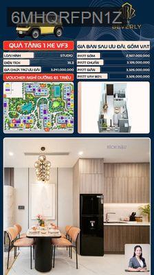 MUA NHÀ TẶNG XE VF3 STUDIO BEVERLY-35M2- 2.X TỶ- TẶNG VC 65.TRIỆU-VHGP - Phường Long Thạnh Mỹ  -  Quận 9 