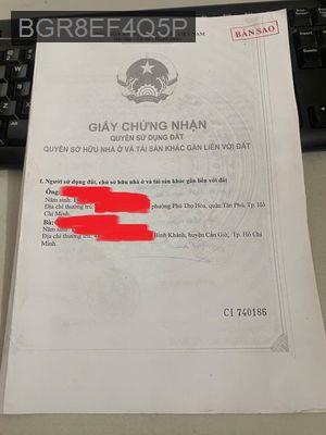 Bán nhà 50x10, Dt đất 134m² ,  hẻm 3m - 4 tỷ8 - Xã Phú Xuân  -  Huyện Nhà Bè 