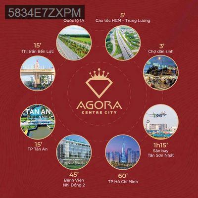Đất nền Agora City, đối diện trung tâm hành chính Thủ Thừa, Long An. - Thị trấn Thủ Thừa  -  Huyện Thủ Thừa 