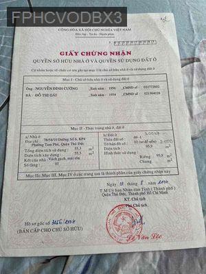 cần bán nhà nát, cấp 4 tiện xây dựng mới - Phường Tam Phú  -  Quận Thủ Đức 