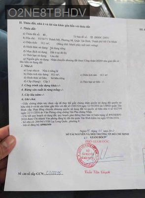 Có hh giới thiệu giúp nhà 2 lầu p8 Tân Bình sổ riêng - Phường 8  -  Quận Tân Bình 