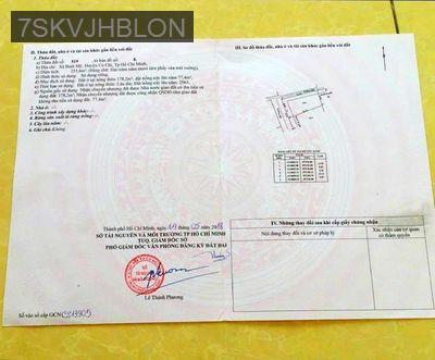 sổ đỏ 257m2  TC 178m, ngang 11_12m, dài 25m, lô góc ngã 3 - Xã Bình Mỹ  -  Huyện Củ Chi 