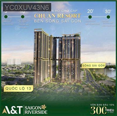 Chỉ 10% ký HĐMB Sở hữu ngay căn hộ ven sông A&T Saigon Riverside - Phường Hiệp Bình Phước  -  Quận Thủ Đức 