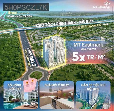 Căn Hộ view sông - đi đến trung tâm SG chỉ 15p ( MT EastMark City ) - Phường Long Trường  -  Quận 9 