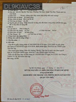 bán nhà đang cho thuê CHDV - Phường Tân Quý  -  Quận Tân Phú 