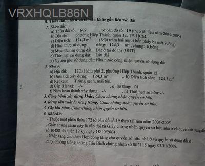Bán nhà đường Hiệp thành 17, sát bến xe bus Hiệp thành, q12 - Phường Hiệp Thành  -  Quận 12 