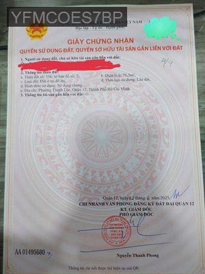 Bán đất thổ cư TL 40 - Phường Thạnh Lộc  -  Quận 12 