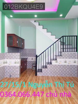 BÁN NHÀ 1 TỶ, 27/15/1 Nguyễn Thị Tú, Bình Tân (ngay Ngã Tư Gò Mây) - Phường Bình Hưng Hòa B  -  Quận Bình Tân 