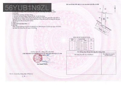 Bán miếng đất ở MT Lê Thị Vui- Phước Hiệp. DT 100m2, giá 1 tỷ 290. - Xã Phước Hiệp  -  Huyện Củ Chi 