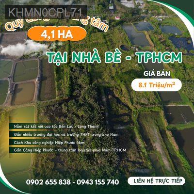 SANG NHƯỢNG QUỸ ĐẤT 4,1HA TẠI NHÀ BÈ - TP.HCM - Xã Long Thới  -  Huyện Nhà Bè 