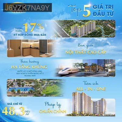 Căn hộ Bcons NewSky 98m2 3pn3wc ở mặt tiền QL13, liền kề metro số 2 - Phường Lái Thiêu  -  Thị xã Thuận An 
