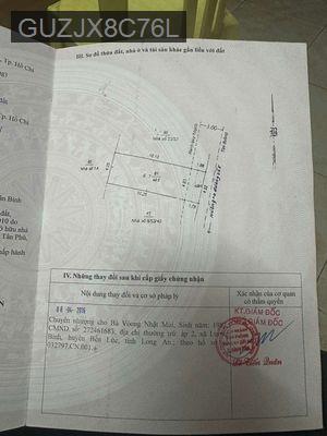 Cần bán nhà chính chủ - Phường Bình Hưng Hòa A  -  Quận Bình Tân 