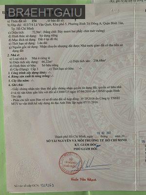 Bán nhà đường Lê Văn Quới, TP. Hồ Chí Minh - Phường Bình Trị Đông A  -  Quận Bình Tân 