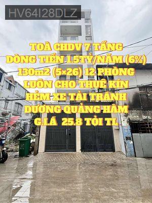 CHDV cao cấp dòng tiền 1.5 Tỷ/năm - HXT 8m Dương Quảng Hàm - 25.8 Tỷ - Phường 5  -  Quận Gò Vấp 