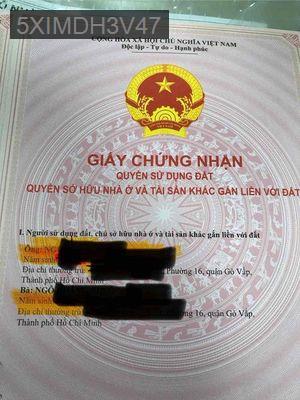 Cần bán nhà ở chính chủ hẻm 497 Thống nhất - Phường 16  -  Quận Gò Vấp 