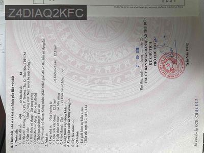 Nhà 1 trệt 2 lầu, sân thượng 4x13 cách ga metro Bình Thái 500m - Phường Trường Thọ  -  Quận Thủ Đức 