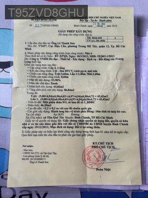 Nhà 1lau Bình Chánh sổ hồng hoàn công hẻm xe tải 8m giá 3ty2 TL - Xã Tân Quý Tây  -  Huyện Bình Chánh 
