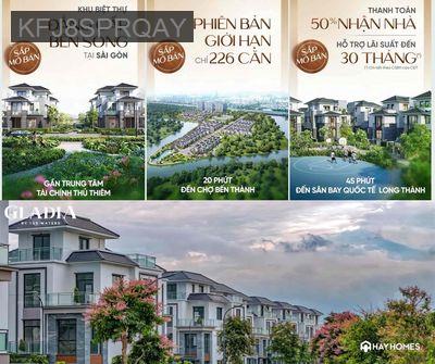 BÁN NHÀ LIỀN KỀ SÂN VƯỜN – CĂN A39 (PHÂN KHU POSH) GLADIA BY THE WATER - Phường Bình Trưng Đông  -  Quận 2 