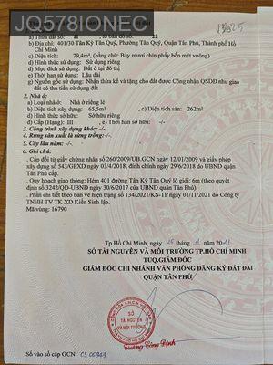 Bán CHDV - Phường Tân Quý  -  Quận Tân Phú 