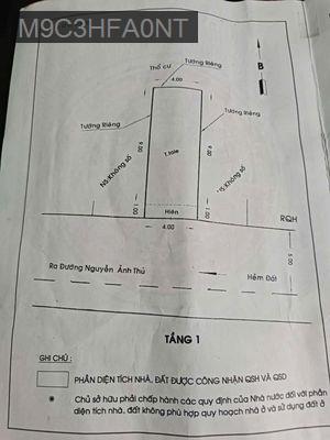 Bán nhà - Phường Hiệp Thành  -  Quận 12  - 52m² - 3.39tỷ