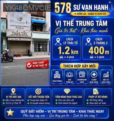 Nhà mặt tiền Sư Vạn Hạnh phường Vườn Lài (P 10, Q 10 cũ) - Phường 10  -  Quận 3 