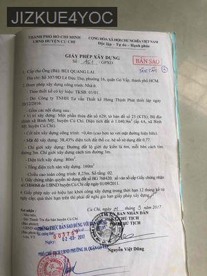 BÁN GẤP NHÀ MẶT TIỀN XÃ BÌNH MỸ - Xã Bình Mỹ  -  Huyện Củ Chi 